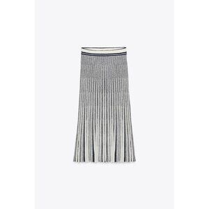 ZARA STRIPED CUT-OUT KNIT SKIRT